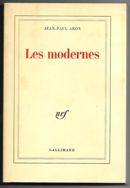 Les modernes - Jean-Paul Aron - copertina