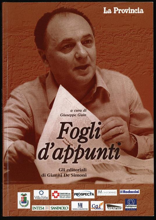 Fogli d'appunti - Giuseppe Guin - copertina