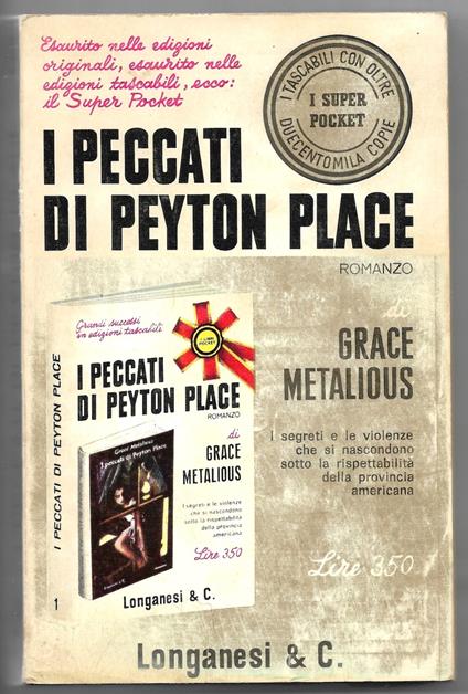 I peccati di Peyton Place - Grace Metalious - copertina