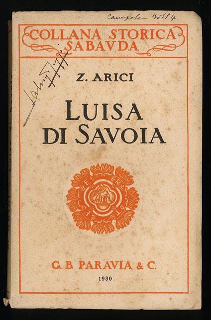 Luisa di Savoia - copertina