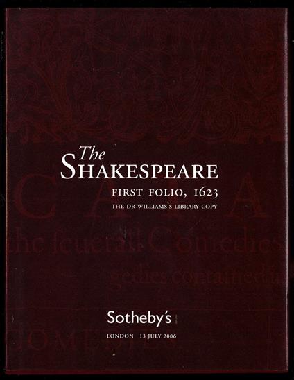 The Shakespeare first folio 1623 - copertina