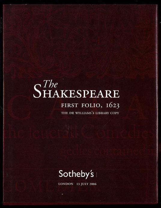 The Shakespeare first folio 1623 - copertina