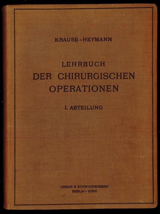 Lehrbuch der chirurgischen Operationen - copertina