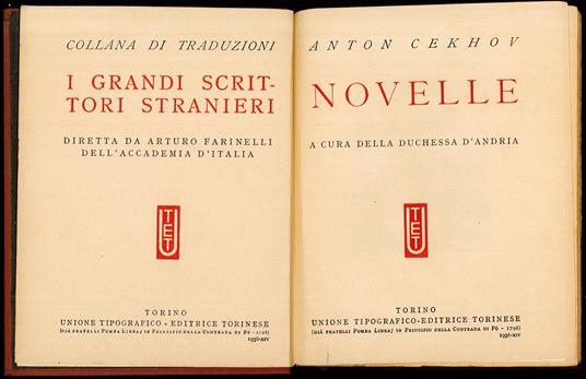 Novelle - Anton Chekhov - copertina