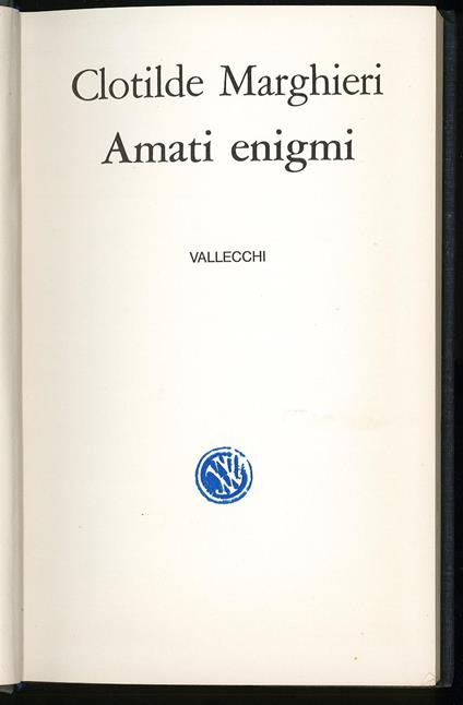 Amati enigmi - Clotilde Marghieri - copertina