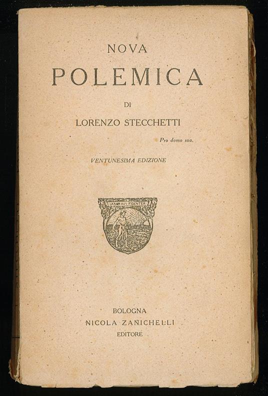 Nova Polemica - Lorenzo Stecchetti - copertina