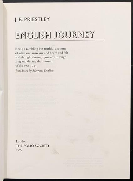 English Journey - copertina
