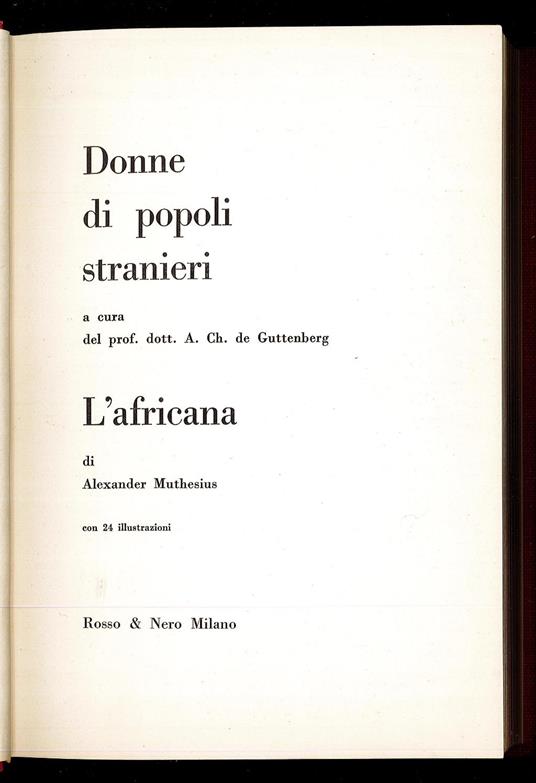 L' africana - copertina