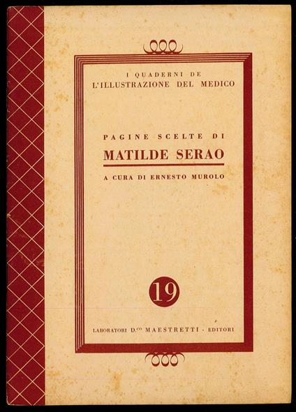 Pagine scelte di Matilde Serao - copertina