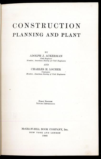 Construction planning and plant - copertina