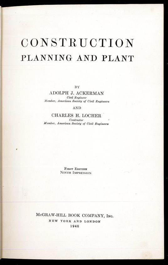Construction planning and plant - copertina