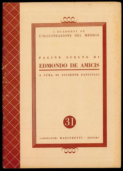Pagine scelte di Edmondo De Amicis - copertina