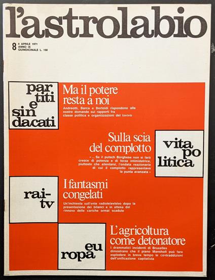 L' astrolabio 8 - copertina