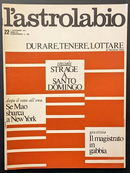 L' astrolabio 22 - copertina