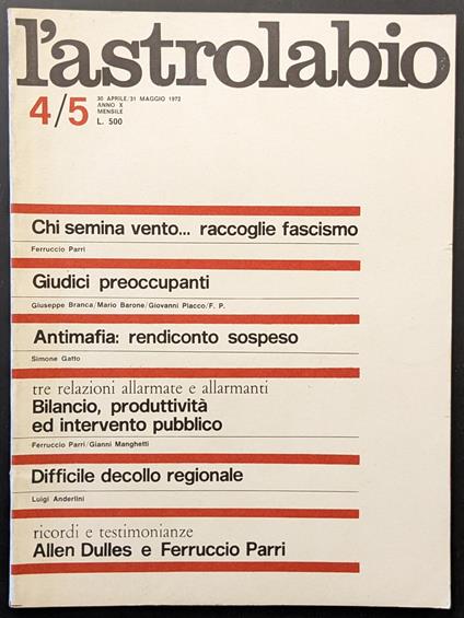 L' astrolabio 4/5 - copertina