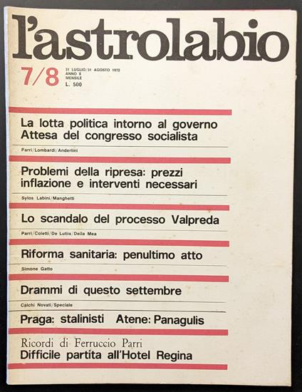 L' astrolabio 7/8 - copertina