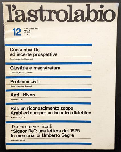 L' astrolabio 12 - copertina