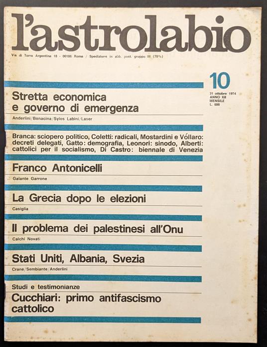 L' astrolabio 10 - copertina