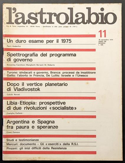 L' astrolabio 11 - copertina