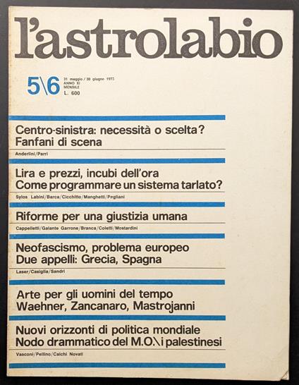 L' astrolabio 6/5 - copertina