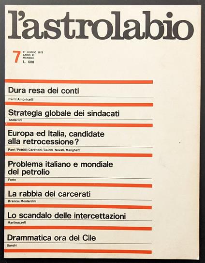 L' astrolabio 7 - copertina