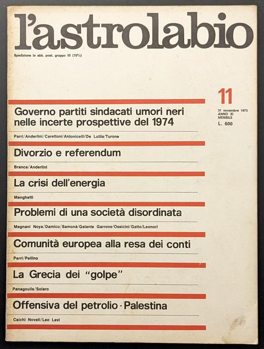 L' astrolabio 11 - copertina