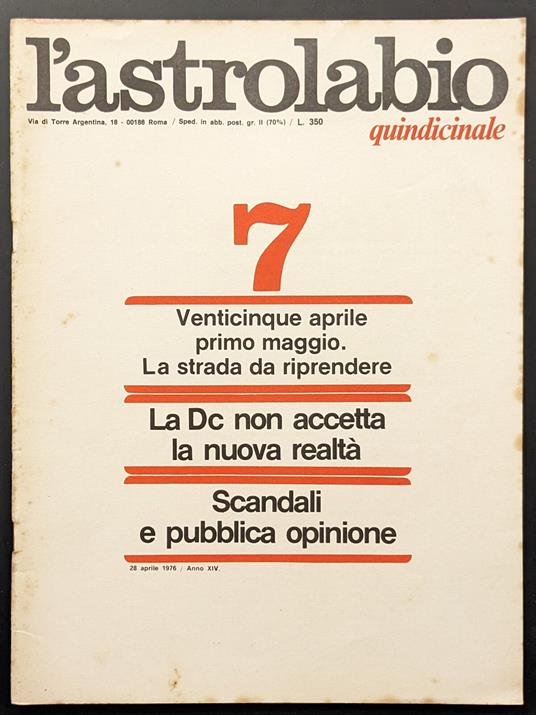 L' astrolabio 7 - copertina