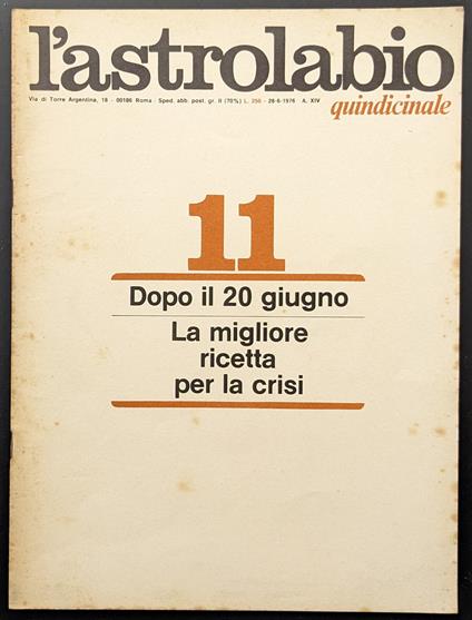 L' astrolabio 11 - copertina
