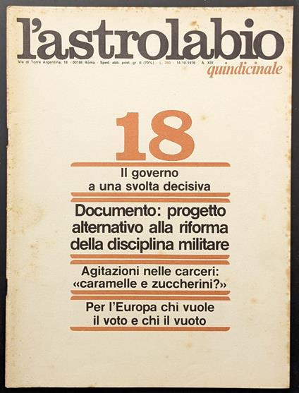 L' astrolabio 18 - copertina