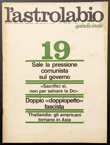 L' astrolabio 19 - copertina