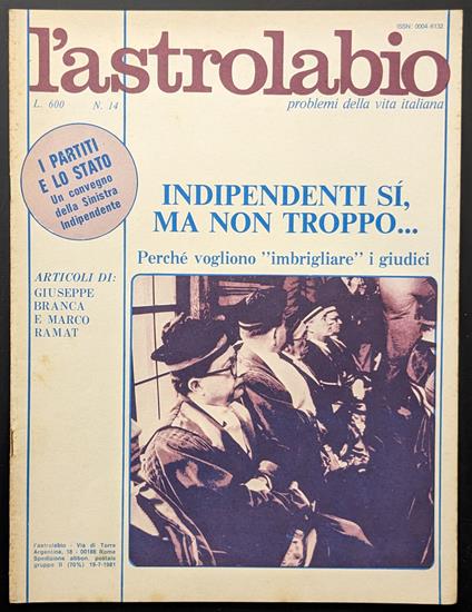 L' astrolabio 14 - copertina