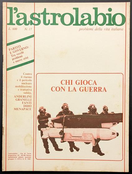L' astrolabio 17 - copertina