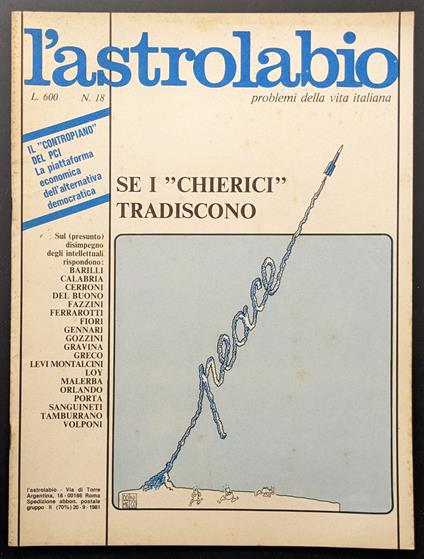 L' astrolabio 18 - copertina