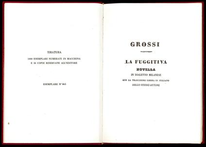 fuggitiva - Tommaso Grossi - copertina