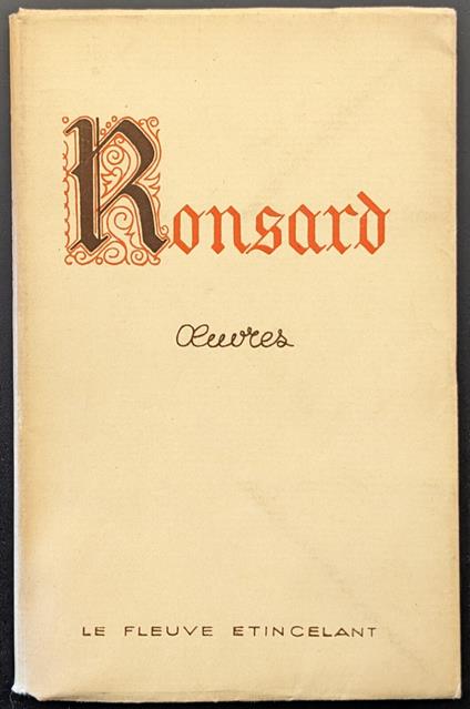 Ronsard. Oeuvres - Ronsard - copertina