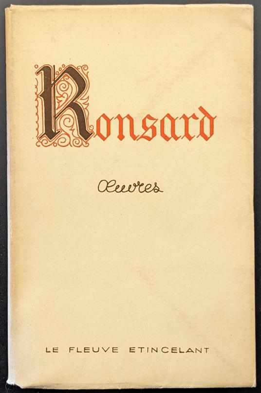 Ronsard. Oeuvres - Ronsard - copertina