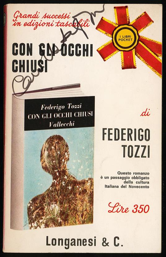 Con gli occhi chiusi - Federico Tozzi - copertina