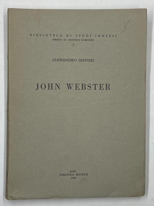 John Webster - Alessandro Serpieri - copertina