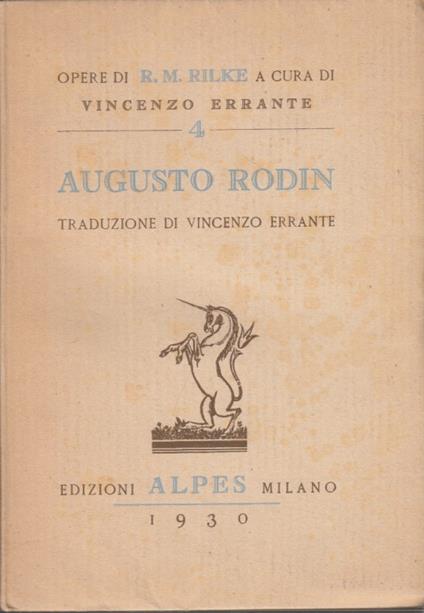 Augusto Rodin - Rainer Maria Rilke - copertina