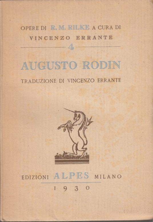 Augusto Rodin - Rainer Maria Rilke - copertina