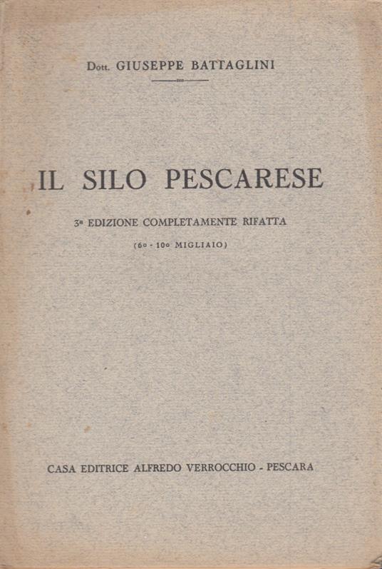 Il silo pescarese - Giuseppe Battaglino - copertina