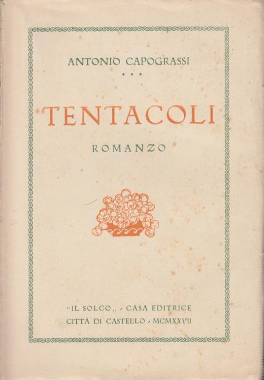 Tentacoli - Antonia Capogrosso - copertina