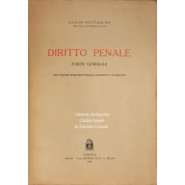 Diritto penale. Parte generale - Giulio Battaglini - copertina