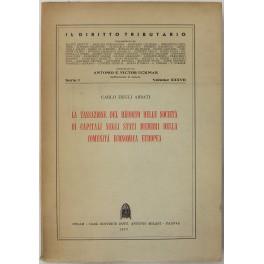 tassazione del reddito delle societa di capitali negli Stati membri della Comunita Economica Europea - Carlo Degli Abbati - copertina