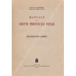 Manuale di diritto processuale penale - Silvio Ranieri - copertina
