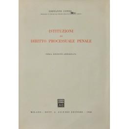 Istituzioni di diritto processuale penale - Giovanni Conso - copertina