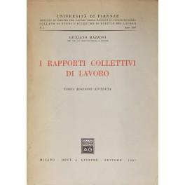 I rapporti collettivi di lavoro - Giuliano Mazzoni - copertina