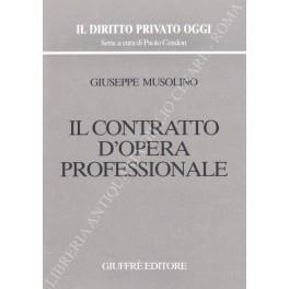 Il contratto d'opera professionale - Giuseppe Musolino - copertina