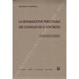 separazione personale dei coniugi ed il divorzio - Francesco Scardulla - copertina