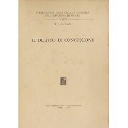 Il delitto di concussione - Elio Palombi - copertina